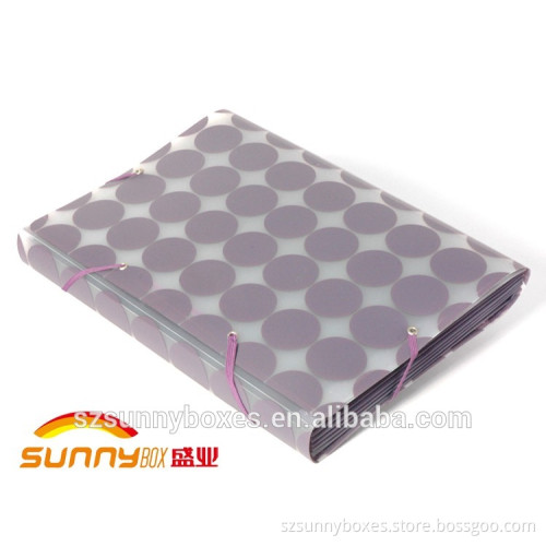 Printed Frosted PP Expandable File Letter Holder Organizer With Elastic Band